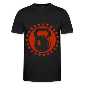 Bodybuilding - Gewichtheben - Fitness - Workout - Männer Funktions-T-Shirt - Schwarz - Vorne - AI Model Male 178 dark (178cm)
