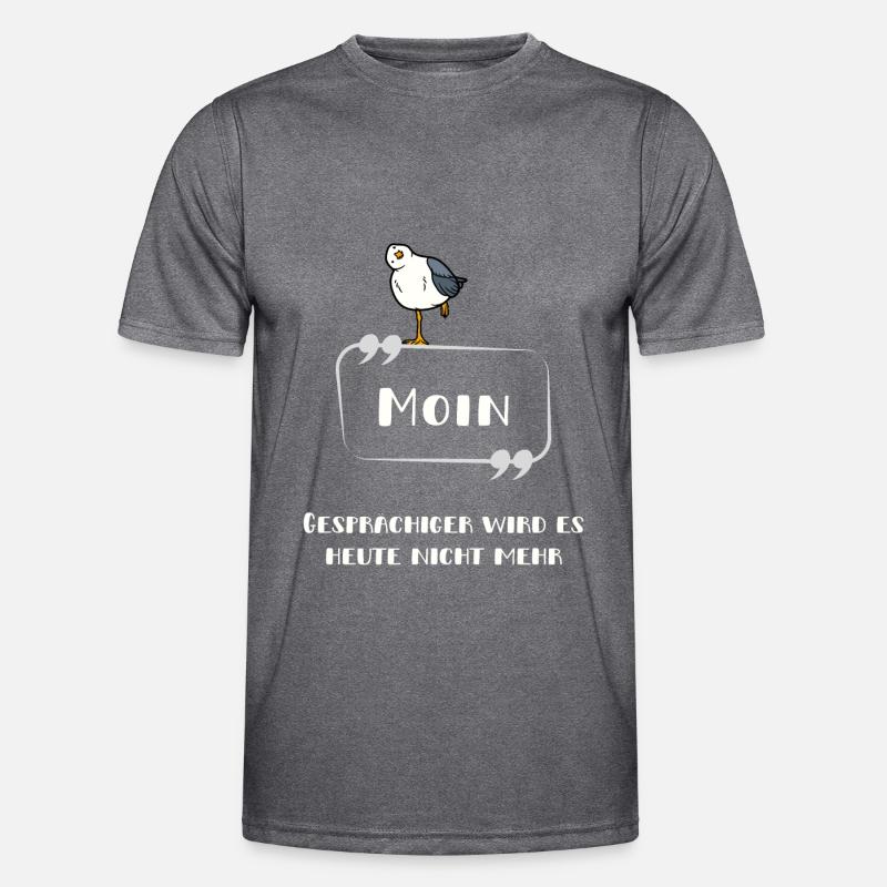 Moin Nicht gesprächig Möwe hell Männer Funktions-T-Shirt