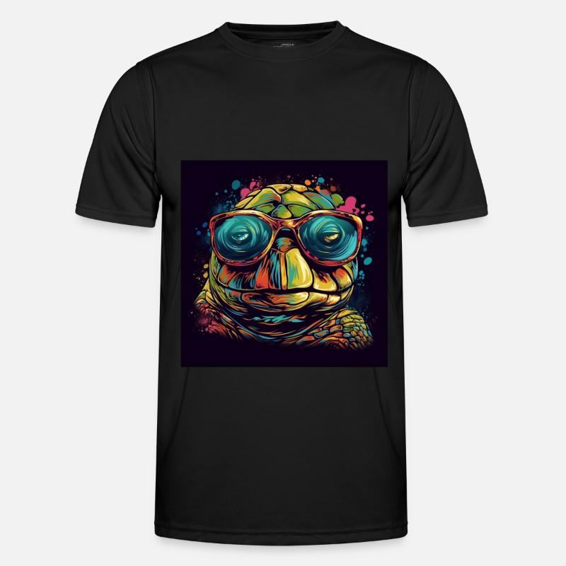 Trippy Turtle With Sunglasses Men's Functional T-Shirt