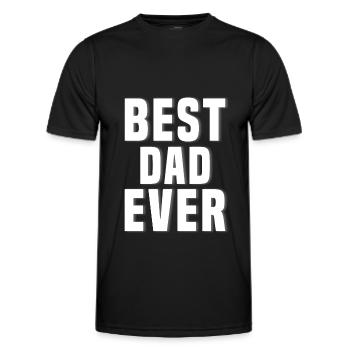 Best Father There Is - Men's Functional T-Shirt - black - Front - AI Model Male 178 dark (178cm)