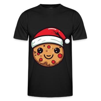 Biscuit Christmas Baking - Men's Functional T-Shirt - black - Front - AI Model Male 178 dark (178cm)