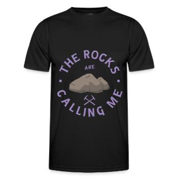 Geologie - Männer Funktions-T-Shirt - Schwarz - Vorne - AI Model Male 178 dark (178cm)