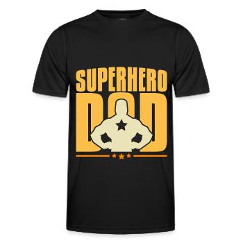 superhero dad - Männer Funktions-T-Shirt - Schwarz - Vorne - AI Model Male 178 dark (178cm)