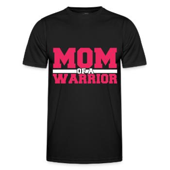 maman d’un guerrier - T-shirt sport Homme - noir - Devant - AI Model Male 178 dark (178cm)