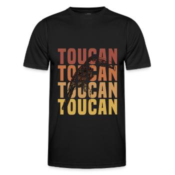 Toucan - Men's Functional T-Shirt - black - Front - AI Model Male 178 dark (178cm)