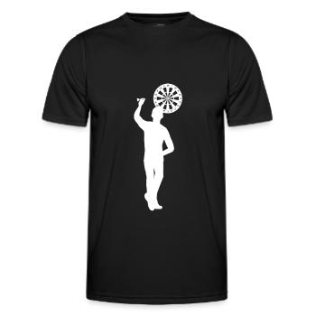 Fléchette Gaucher - T-shirt sport Homme - noir - Devant - AI Model Male 178 dark (178cm)