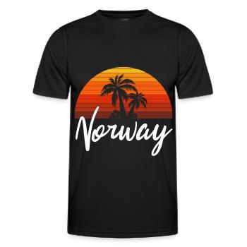 Norway - Men's Functional T-Shirt - black - Front - AI Model Male 178 dark (178cm)
