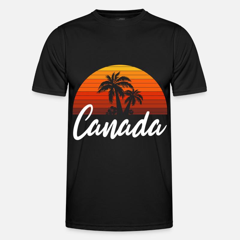 canada - Männer Funktions-T-Shirt - Schwarz