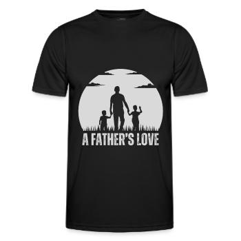 père et fils - T-shirt sport Homme - noir - Devant - AI Model Male 178 dark (178cm)