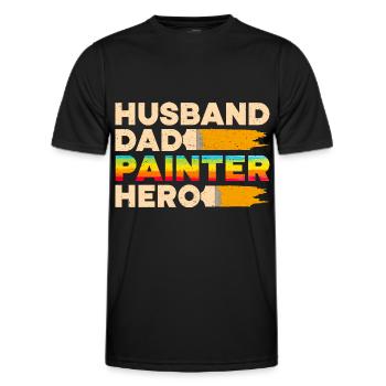 House Painter Dad Unique Gifts - Men's Functional T-Shirt - black - Front - AI Model Male 178 dark (178cm)