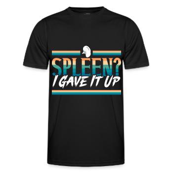 Chirurgie de splénectomie d’ablation de la rate Dicton drôle - T-shirt sport Homme - noir - Devant - AI Model Male 178 dark (178cm)