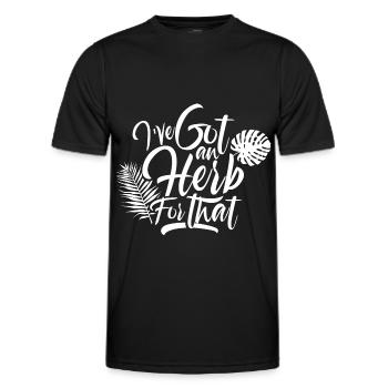 J’ai des herbes pour recueillir des épices de l’herbe - T-shirt sport Homme - noir - Devant - AI Model Male 178 dark (178cm)