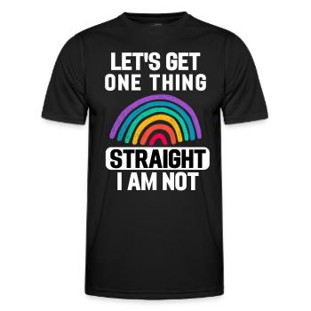 Rainbow Queer Gay Pride Cadeau drôle LGBT - T-shirt sport Homme - noir - Devant - AI Model Male 178 dark (178cm)