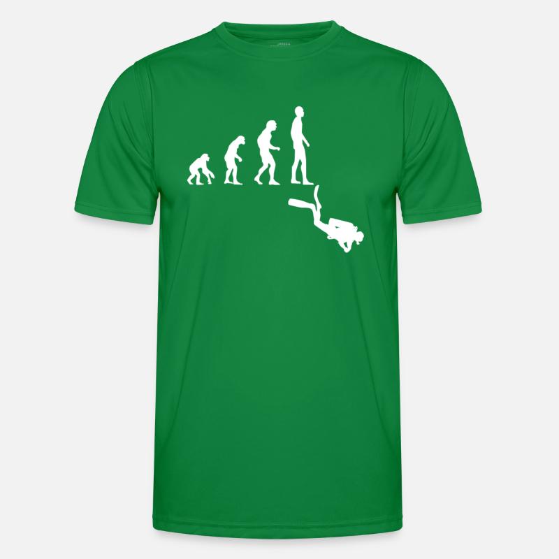 Evolution Tauchen Männer Funktions-T-Shirt