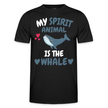 My Spiritual Animal Ocean Animal Gift Whale - Men's Functional T-Shirt - black - Front - AI Model Male 178 dark (178cm)
