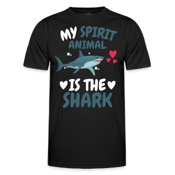 My Spiritual Animal Ocean Animal Gift Shark - Men's Functional T-Shirt - black - Front - AI Model Male 178 dark (178cm)