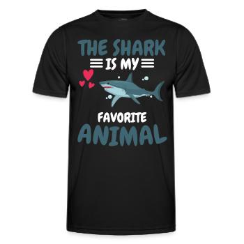 Lieblingstier Raubtier Ozean Tier Geschenk Hai - Männer Funktions-T-Shirt - Schwarz - Vorne - AI Model Male 178 dark (178cm)