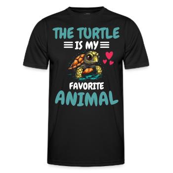 Animal animal préféré Animal Animal Cadeau Tortue - T-shirt sport Homme - noir - Devant - AI Model Male 178 dark (178cm)