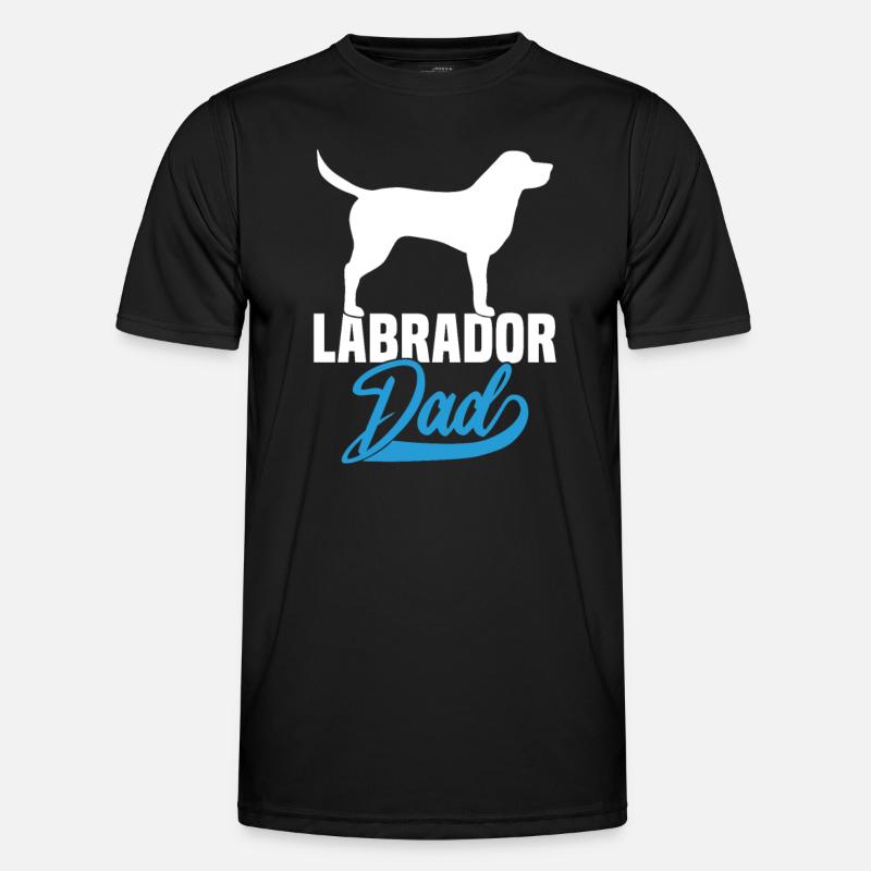 Labrador Dad - Männer Funktions-T-Shirt - Schwarz
