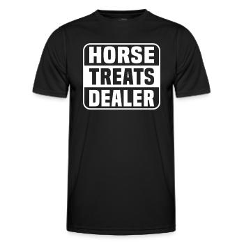Horse Treats Dealer - Men's Functional T-Shirt - black - Front - AI Model Male 178 dark (178cm)