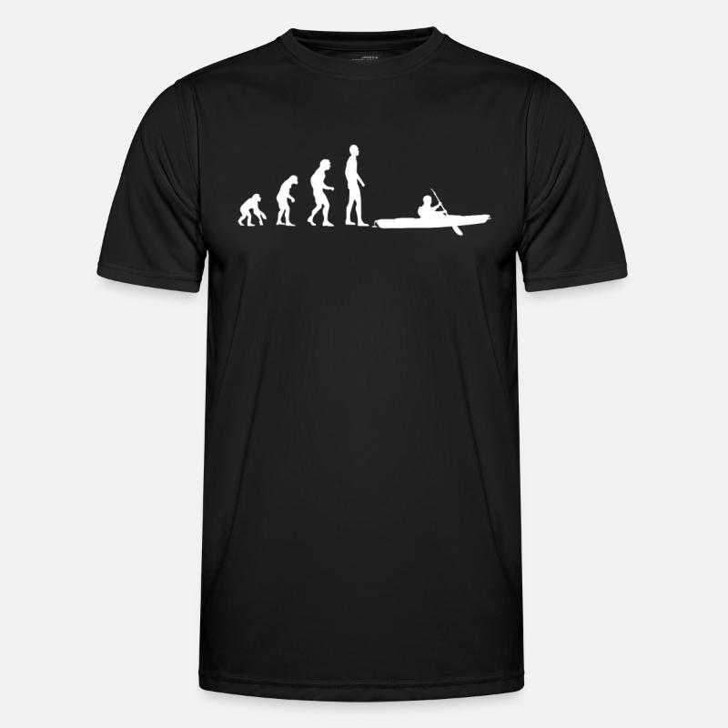 Kajak Evolution Paddeln Kanu - Männer Funktions-T-Shirt - Schwarz