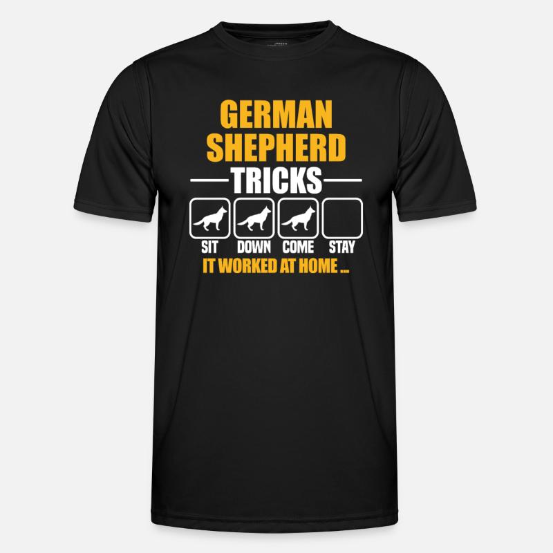 German Shepherd Tricks - Men's Functional T-Shirt - black