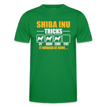 Astuces Shiba Inu - T-shirt sport Homme - vert - Devant - AI Model Male 178 dark (178cm)
