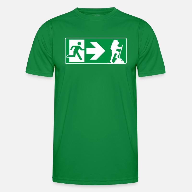 Emergency Exit: Hiking, Mountaineering, Hikers Men's Functional T-Shirt