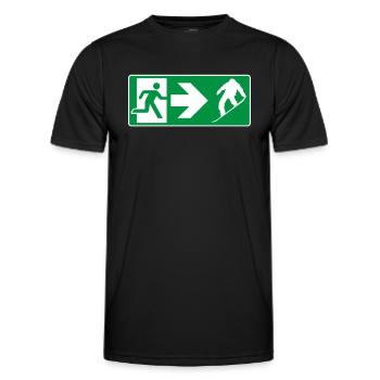 Notausgang Snowboard Snowboarder - Männer Funktions-T-Shirt - Schwarz - Vorne - AI Model Male 178 dark (178cm)