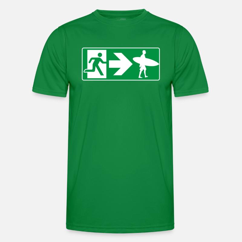Emergency Exit Surfing Surfer Men's Functional T-Shirt