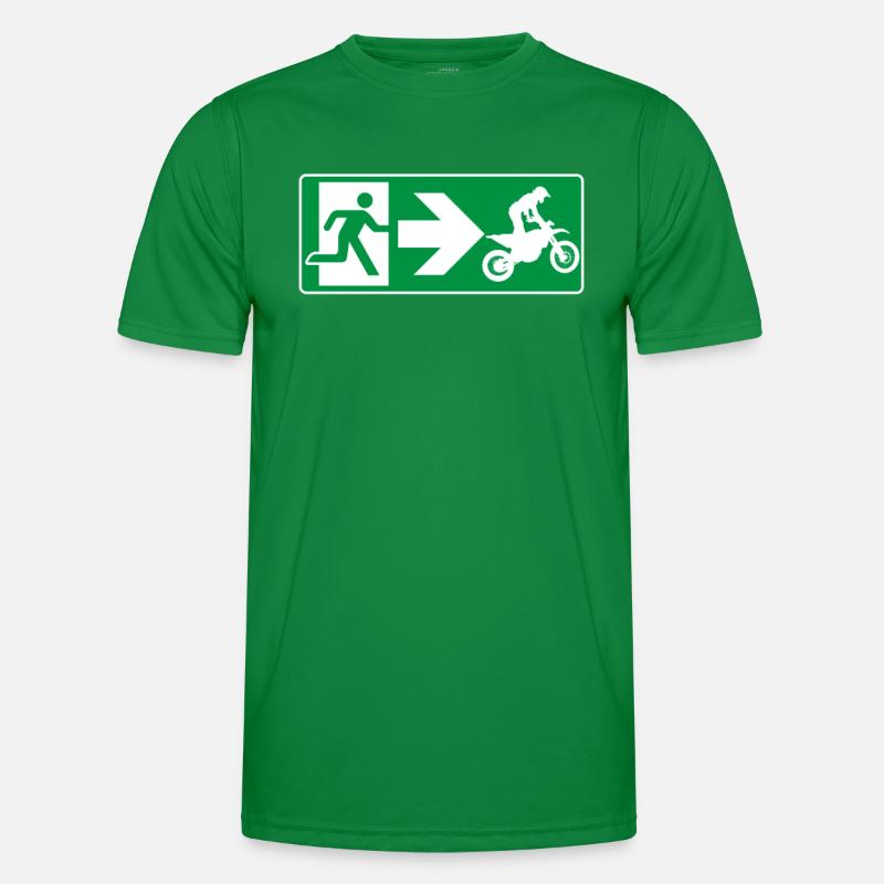 Emergency Exit Motocross MX Men's Functional T-Shirt