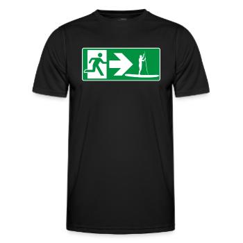 Notausgang Standup Paddle SUP - Männer Funktions-T-Shirt - Schwarz - Vorne - AI Model Male 178 dark (178cm)