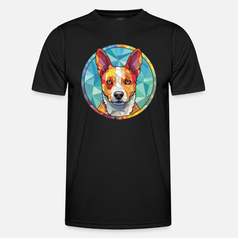 Australian Stumpy Tail Cattle Dog Breed Watercolor Men's Functional T-Shirt