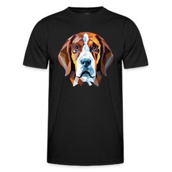 Anglos Français De Petite Venerie Hund Aquarell - Männer Funktions-T-Shirt - Schwarz - Vorne - AI Model Male 178 dark (178cm)