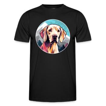 Braque Saint Germain chien race dessin animé kawaii Wate - T-shirt sport Homme - noir - Devant - AI Model Male 178 dark (178cm)