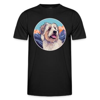 Cao De Castro Laboreiro Race De Chien Cartoon Kawaii W - T-shirt sport Homme - noir - Devant - AI Model Male 178 dark (178cm)