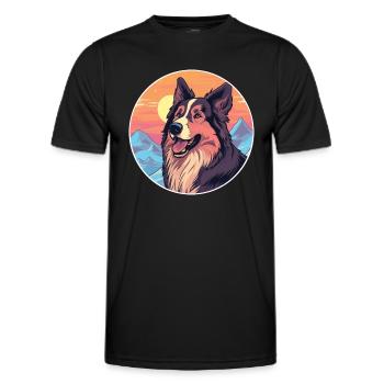 Carpates Berger Chien Race Cartoon Kawaii Eau - T-shirt sport Homme - noir - Devant - AI Model Male 178 dark (178cm)