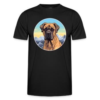 Perro de Presa Canario Hunderasse Cartoon Kawaii Wa - Männer Funktions-T-Shirt - Schwarz - Vorne - AI Model Male 178 dark (178cm)