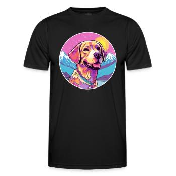 Braque Saint Germain chien race dessin animé kawaii Wate - T-shirt sport Homme - noir - Devant - AI Model Male 178 dark (178cm)
