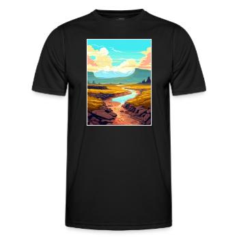 Vulkane Nationalpark Vulkan Hawaii Souvenir - Männer Funktions-T-Shirt - Schwarz - Vorne - AI Model Male 178 dark (178cm)