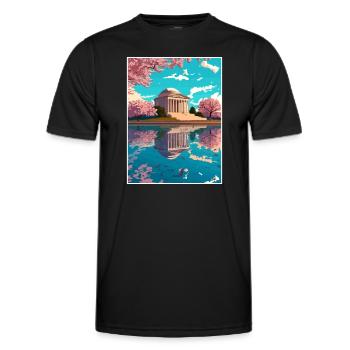 Jefferson Memorial Gedenkmauer Washington Dc - Männer Funktions-T-Shirt - Schwarz - Vorne - AI Model Male 178 dark (178cm)