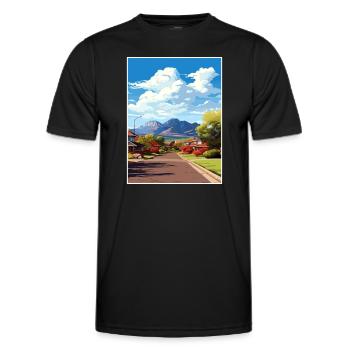 Springdale Utah affiches Vintage voyage affiche WPA - T-shirt sport Homme - noir - Devant - AI Model Male 178 dark (178cm)