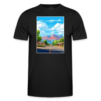 Springdale Utah affiches Vintage voyage affiche WPA - T-shirt sport Homme - noir - Devant - AI Model Male 178 dark (178cm)