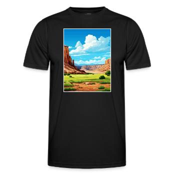 Capitol Reef National Park Affiche de voyage Vintage - T-shirt sport Homme - noir - Devant - AI Model Male 178 dark (178cm)