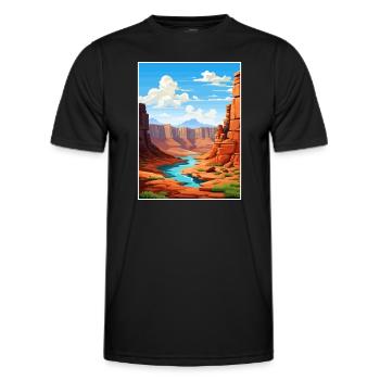 Vernal Utah affiches Vintage voyage affiche Souvenir - T-shirt sport Homme - noir - Devant - AI Model Male 178 dark (178cm)
