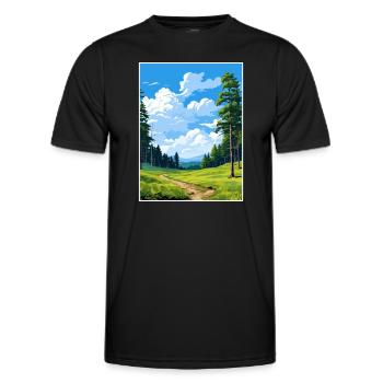 Kaitoke Regional Park Neuseeland Reiseposter - Männer Funktions-T-Shirt - Schwarz - Vorne - AI Model Male 178 dark (178cm)