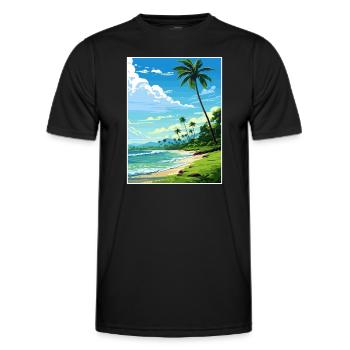 Péninsule d’Osa Costa Rica Vintage voyage affiche WPA - T-shirt sport Homme - noir - Devant - AI Model Male 178 dark (178cm)
