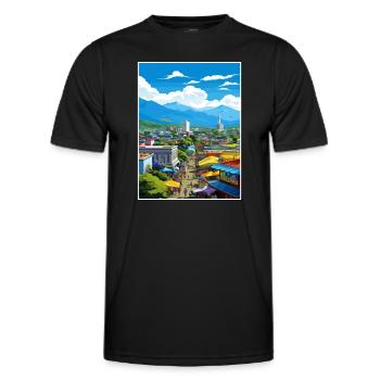San Jose Costa Rica Vintage Reiseposter Souvenir - Männer Funktions-T-Shirt - Schwarz - Vorne - AI Model Male 178 dark (178cm)