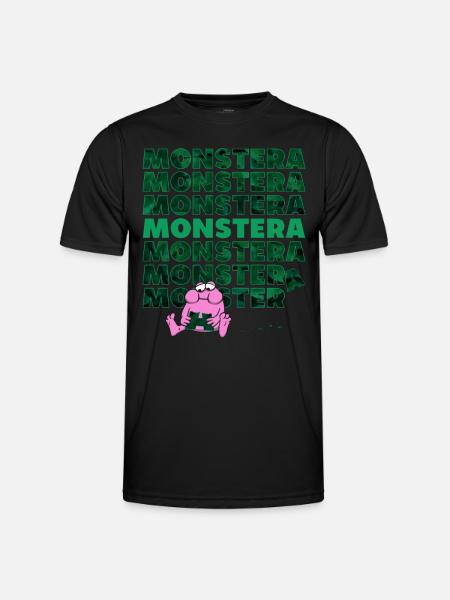 Monstera Monster - Men's Functional T-Shirt - black