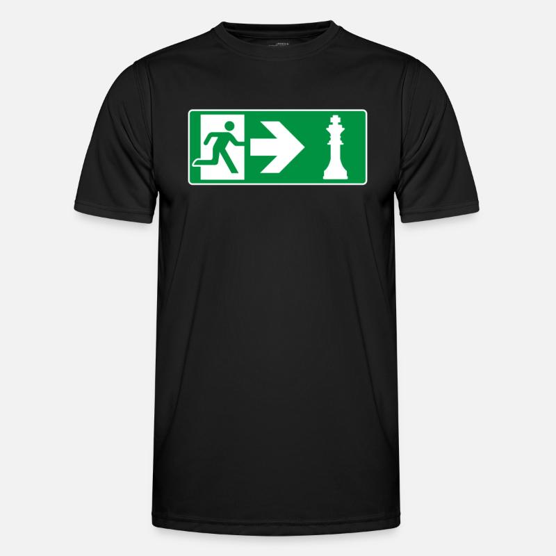 Emergency Exit Chess Chess Player - Men's Functional T-Shirt - black
